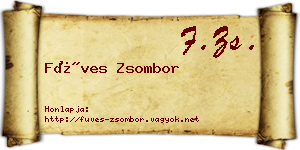 Füves Zsombor névjegykártya